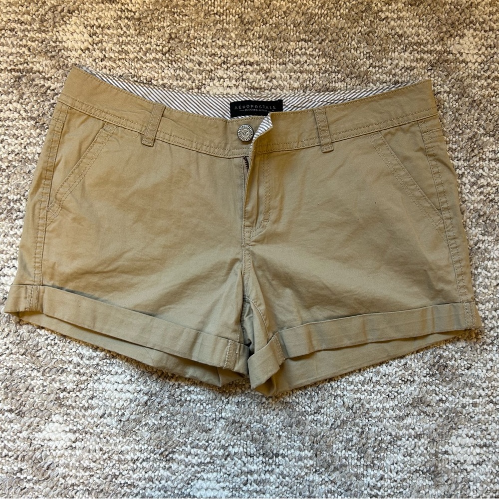 Aeropostale MIDI Khaki Brown Shorts Size 8